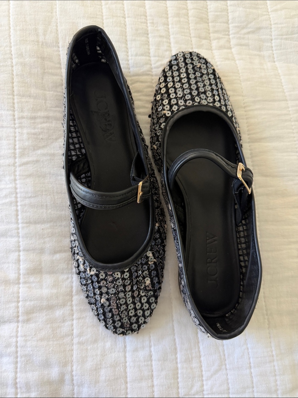 J Crew Sequin Mary Jane flat